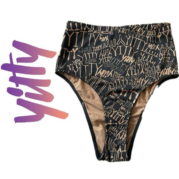 YITTY SHAPE WEAR BIKINI BOTTOM HIGH WAISTED SZ MEDIUM TUMMY CONTROL SHAPE CURVES - Picture 1 of 13